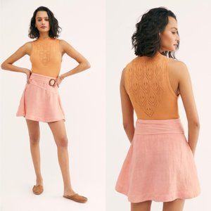 NWT Free People Higher Ground Linen Mini Skirt